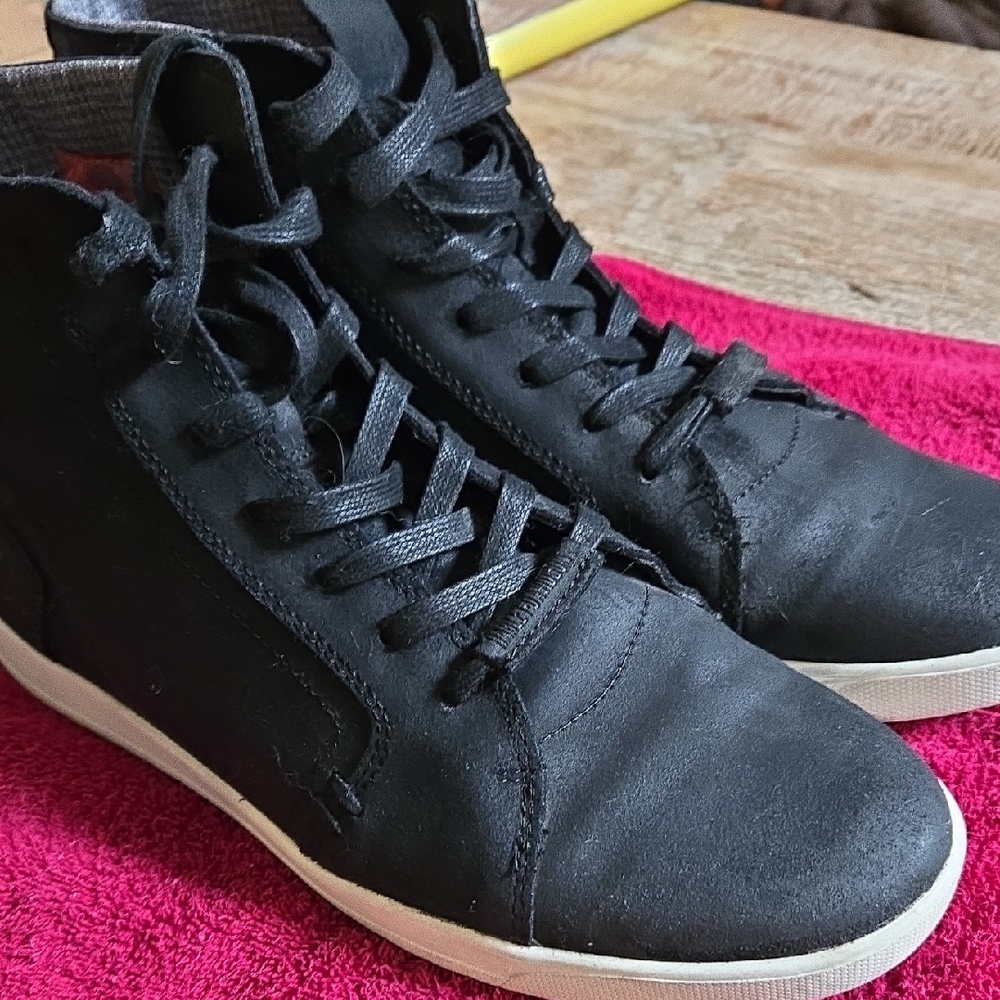 HARLEY DAVIDSON "Putnam" High Top Black Leather Sneaker SZ 13    (BOX)